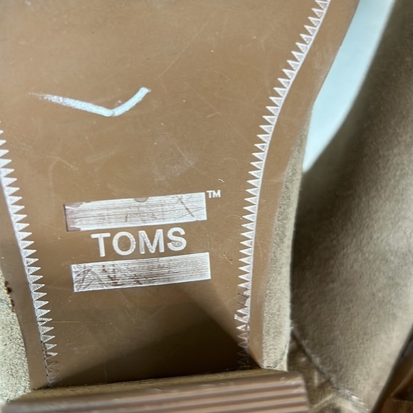 Toms Leila Suede Embossed Ankle Booties Size 9.5 - Picture 8 of 12